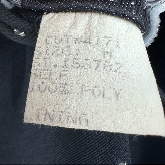 VTG 1980s Tadashi Dress Black Diamond Rhinestones Long Sleeves Medium | R1404 - Picture 5 of 10